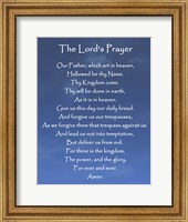 Framed Lord's Prayer - Blue Sky