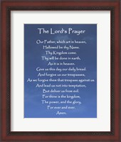 Framed Lord's Prayer - Blue Sky