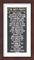 Framed Lord's Prayer - Chalkboard Style