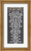 Framed Lord's Prayer - Chalkboard Style