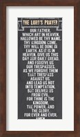 Framed Lord's Prayer - Chalkboard Style