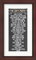 Framed Lord's Prayer - Chalkboard Style