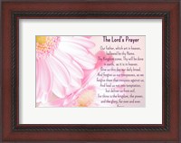 Framed Lord's Prayer - Floral