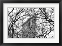 Framed Veiled Flatiron Building (b/w)
