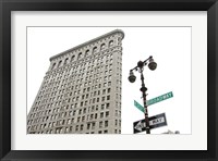 Framed Flatiron Building with Lamp