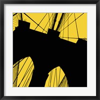 Framed Brooklyn Bridge (Yellow)