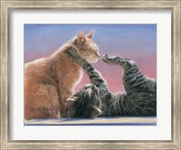 Framed Frolicing Cats