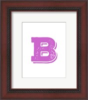 Framed B in Pink