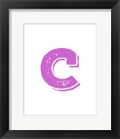 Framed C in Pink