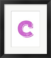 Framed C in Pink