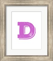 Framed D in Pink