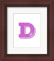 Framed D in Pink