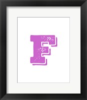 Framed F in Pink