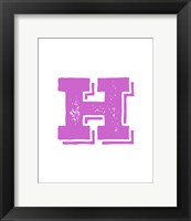 Framed H in Pink