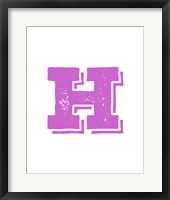 Framed H in Pink