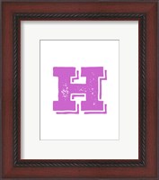 Framed H in Pink