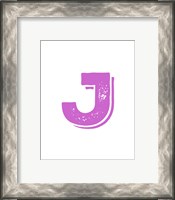 Framed J in Pink