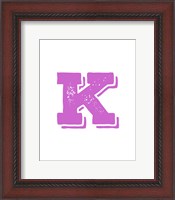 Framed K in Pink