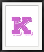 Framed K in Pink