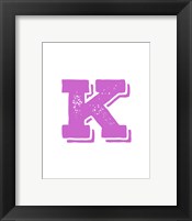 Framed K in Pink