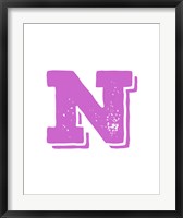 Framed N in Pink