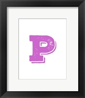 Framed P in Pink