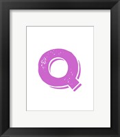 Framed Q in Pink