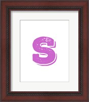 Framed S in Pink