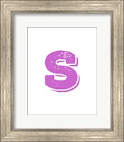 Framed S in Pink