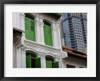 Framed Modern Buildings and Older Ones in Singapore