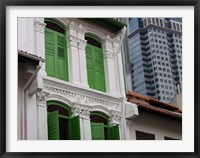 Framed Modern Buildings and Older Ones in Singapore