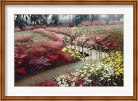 Framed Monet's Flower Garden