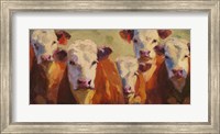 Framed Party of Five Herefords