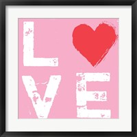 Framed Love - Pink and Red