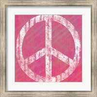 Framed Pink Peace