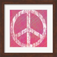 Framed Pink Peace