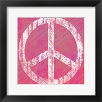 Pink Peace Framed Print