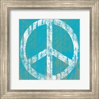 Framed Aqua Peace