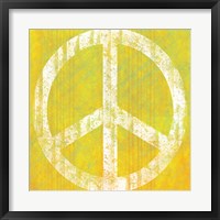 Framed Yellow Peace