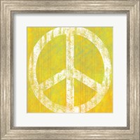Framed Yellow Peace