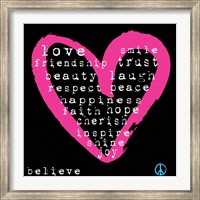 Framed Love Words