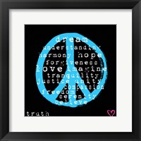 Framed Peace Words