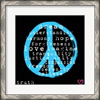 Framed Peace Words