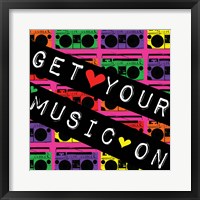 Get Your Music On Framed Print