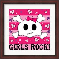 Framed Girls Rock- Skull