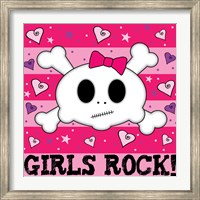 Framed Girls Rock- Skull