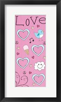 Love Panel - Pink Framed Print