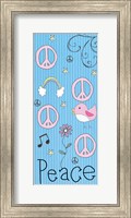 Framed Peace Panel - Blue
