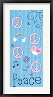 Framed Peace Panel - Blue