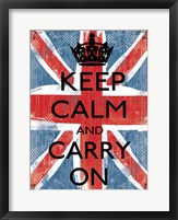 Framed Keep Calm And Carry On 1